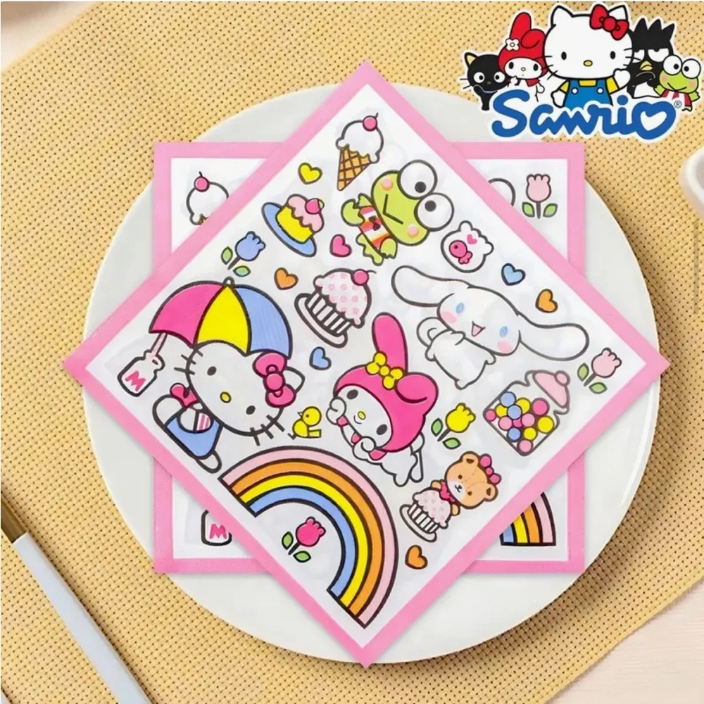 Sanrio Hello Kitty Pink and White Paper Luncheon Napkins, 20ct
